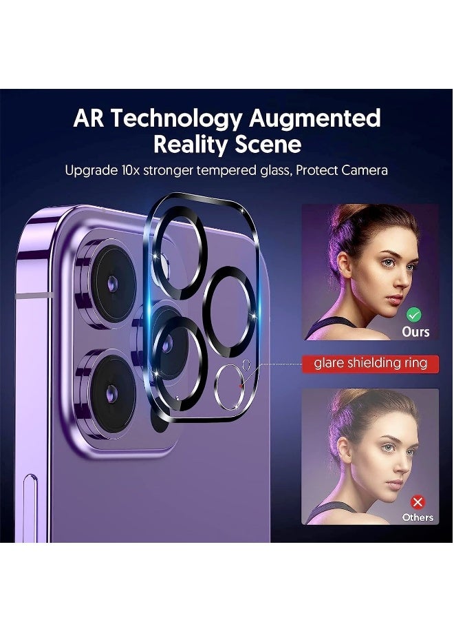 DUSALA 【3+3 Pack】 for iPhone 15 Pro Max Screen Protector with Camera Lens Protector 9H Tempered Glass Film HD Clear Sensitive Full Coverage Protector for iphone 15 Pro Max(iphone 15 Pro Max) - Image 2