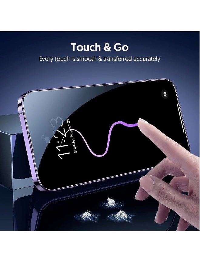 DUSALA 【3+3 Pack】 for iPhone 15 Pro Max Screen Protector with Camera Lens Protector 9H Tempered Glass Film HD Clear Sensitive Full Coverage Protector for iphone 15 Pro Max(iphone 15 Pro Max) - Image 4