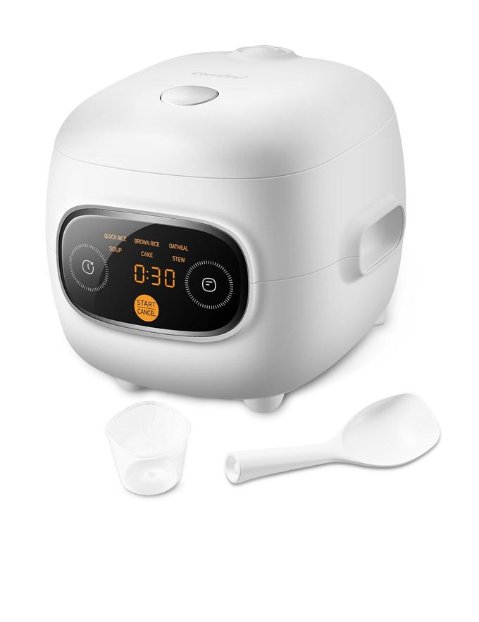 COMFEE MINI RICE COOKER 4 CUPS COOKED2 CUPS UNCOOKED PORTABLE NONSTICK RICE MAKER 24 HOURS TIMER DELAY 6 FUNCTIONS FAST COOKER BROWN RICE OATMEAL WHITE