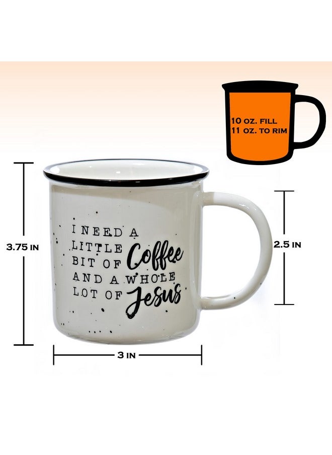 MAINEVENT MAINEVENT All I Need is A Little Coffee and A Whole Lot of Jesus Mug 11 Ounce, All I Need is Coffee And A Whole Lot of Jesus Ceramic Mug, All I Need Today is Coffee Christian Mug Religious  - Image 2