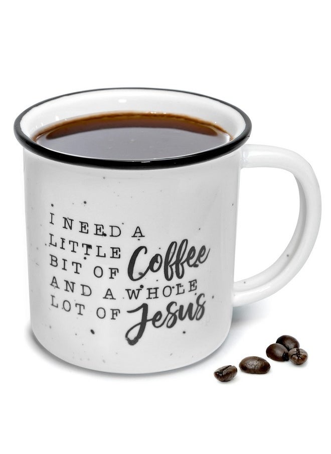 MAINEVENT MAINEVENT All I Need is A Little Coffee and A Whole Lot of Jesus Mug 11 Ounce, All I Need is Coffee And A Whole Lot of Jesus Ceramic Mug, All I Need Today is Coffee Christian Mug Religious  - Image 1