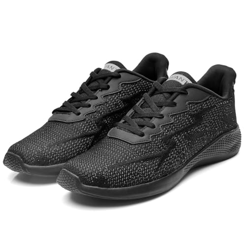 AVANT Men's Classic Knitted Running Shoes|EVA Outsole|Natural Rubber EVA Insole|Knitted Upper Mesh - Black, UK10 - Image 5