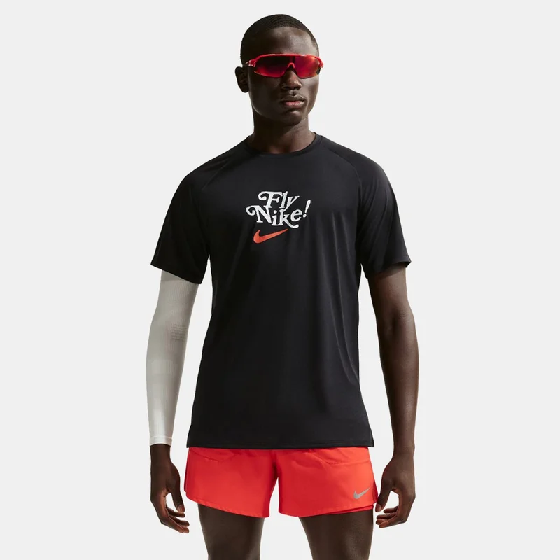 Nike Black Men's Stride Fly Nike Dri-FIT ADV Running Top for Men | Best Price UAE