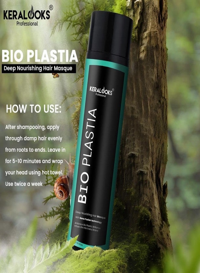 Keralooks Professional® Bioplastia Deep Nourishing Hair Masque 300ml | Nano Fusion Technology | Repair & Revitalize Damaged Hair | Frizz Control, Smoothing & Shine | Intensive Protein Hair Treatment - Image 2