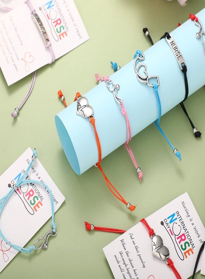Faccito 32 Pcs Nurse Gifts Bulk Nurse Bracelet Appreciation Card Nurses Week Gifts for Nursing Practitioner Graduation Students Women Men - Image 3