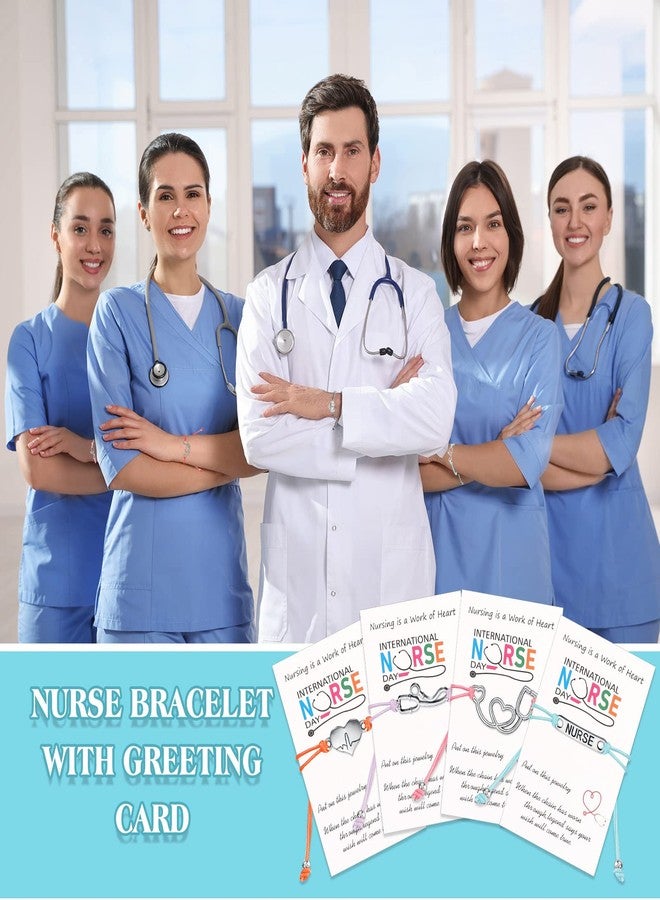 Faccito 32 Pcs Nurse Gifts Bulk Nurse Bracelet Appreciation Card Nurses Week Gifts for Nursing Practitioner Graduation Students Women Men - Image 4