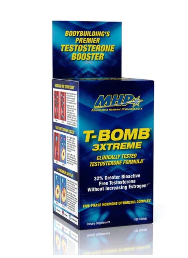 Maximum Human Performance T-Bomb 3xtreme Dietary Supplement - 168 Capsules 
