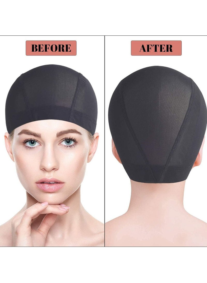 Wig Caps, Hair Styling Accessories, Stretchable Dome Mesh Women Lace Front, Black Cap Hairnets with Wide Elastic Band, Small Wigs - Image 3