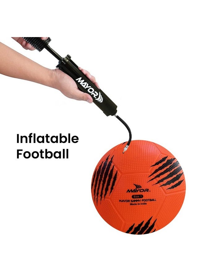 Mayor Sammy Indoor and Outdoor Rubber Football Kids Football for Age Group Below 9 Years - Size: 3 (Pack of 1, Orange) - Image 4