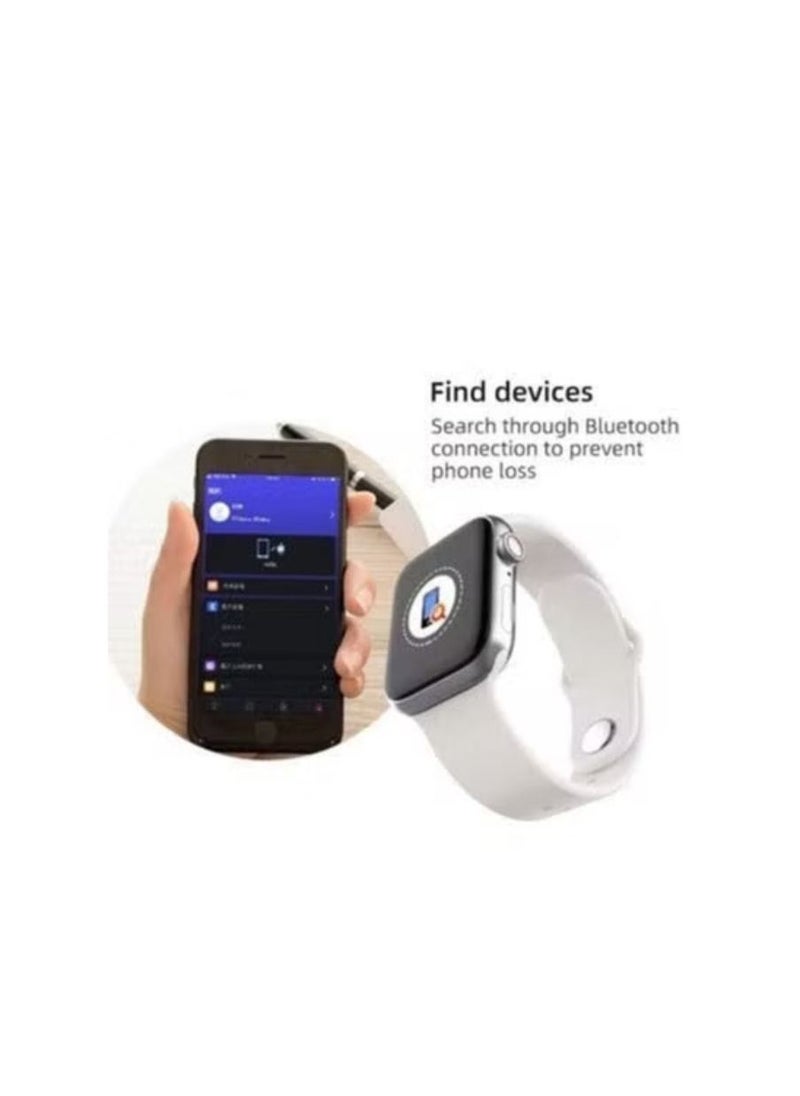Generic - T500 smart watch ip 68 waterproof sports smart bracelet heart rate and Bluetooth White - Image 1
