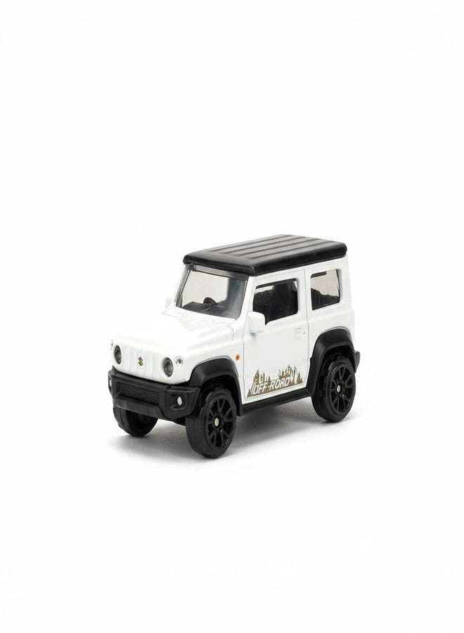 Space Enterprises 1:53 Scale Model Die-Cast Metal Free Wheel Jimny SUV Model Car White Collectible Toy Vehicle for Kids - Image 1