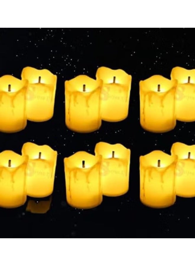 12 قطعة - شموع شاي LED - Image 1