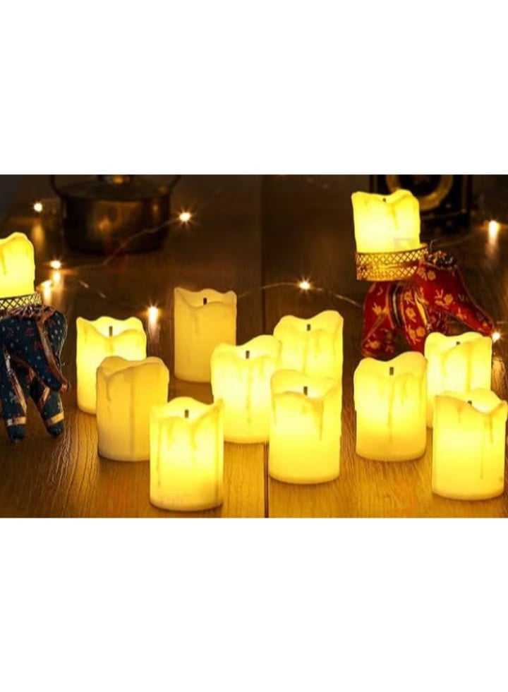 12 قطعة - شموع شاي LED - Image 3