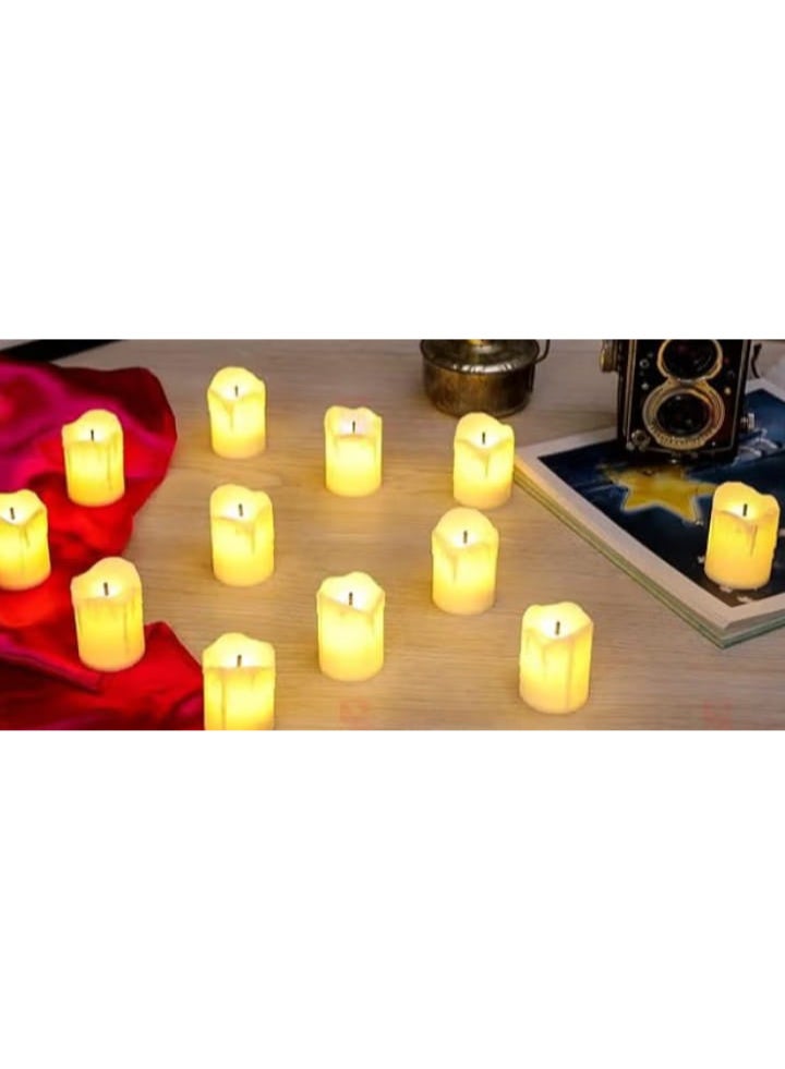 12 قطعة - شموع شاي LED - Image 4