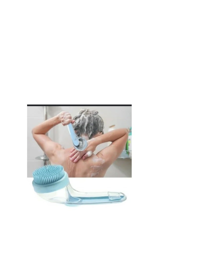 Silicone And Plastic Bath Brush With soap Dispenser In Random Color - Image 2