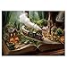 Larkipuzz Magic Train Books Puzzles for Adults 1000 Pieces Vintage Forest House Jigsaw Puzzle Challenging Landscape Art Puzzles - Image 4