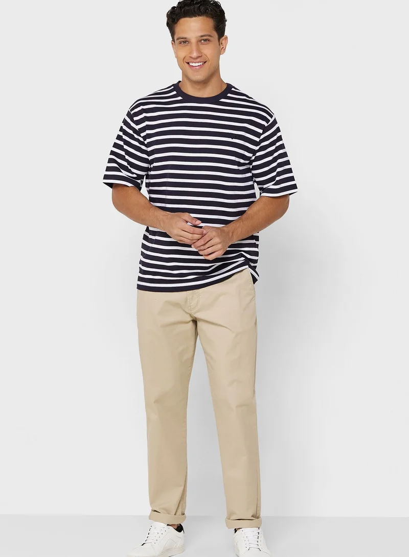 JACK & JONES Striped Crew Neck T-Shirt