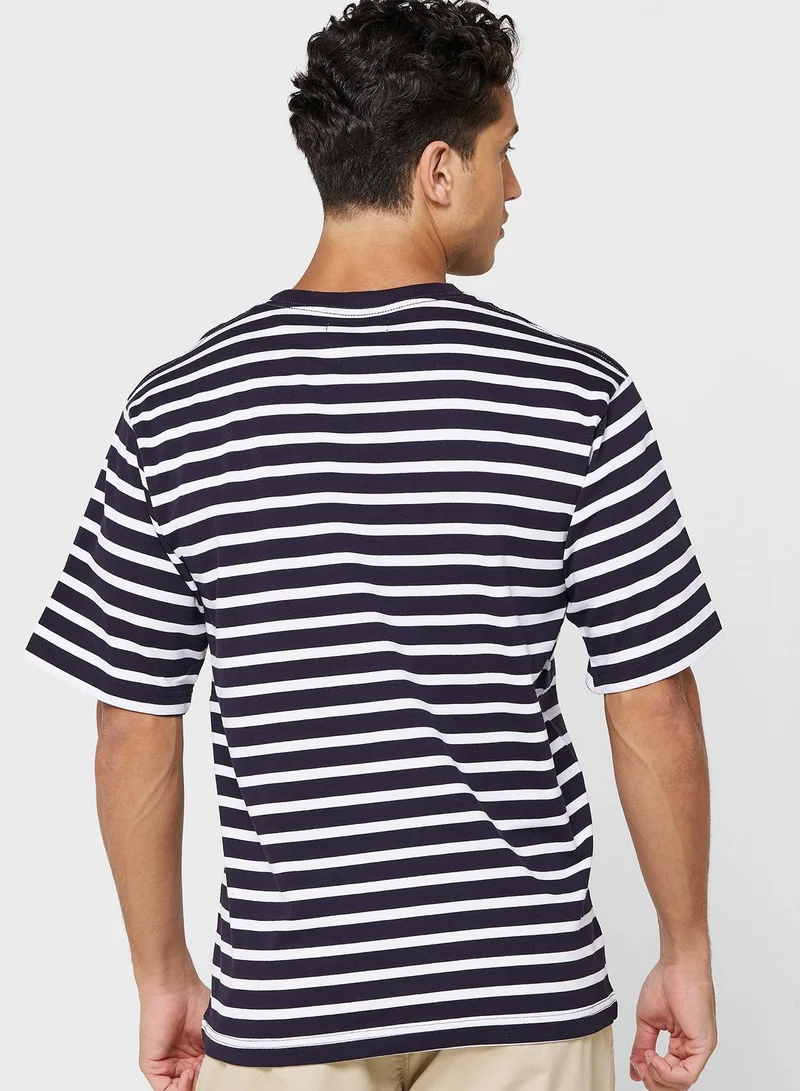 JACK & JONES Striped Crew Neck T-Shirt