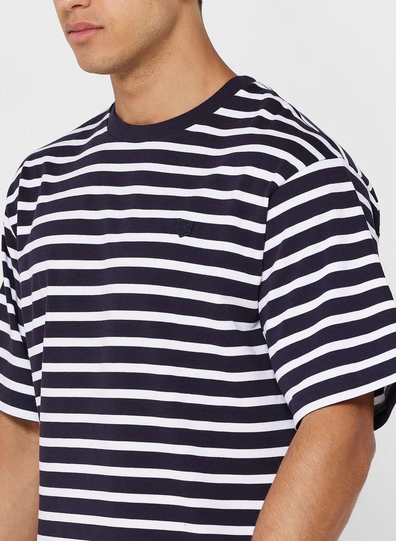 JACK & JONES Striped Crew Neck T-Shirt