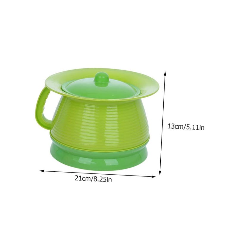 Portable Plastic Potty with Lid Lightweight Chamber Pot for Adults Kids Easy to Clean Non Slip Handle - Image 3