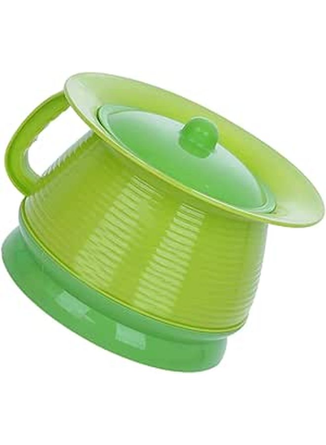 Portable Plastic Potty with Lid Lightweight Chamber Pot for Adults Kids Easy to Clean Non Slip Handle - Image 1