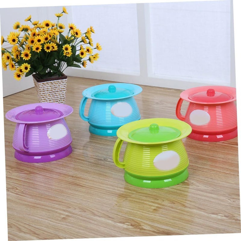 Portable Plastic Potty with Lid Lightweight Chamber Pot for Adults Kids Easy to Clean Non Slip Handle - Image 5