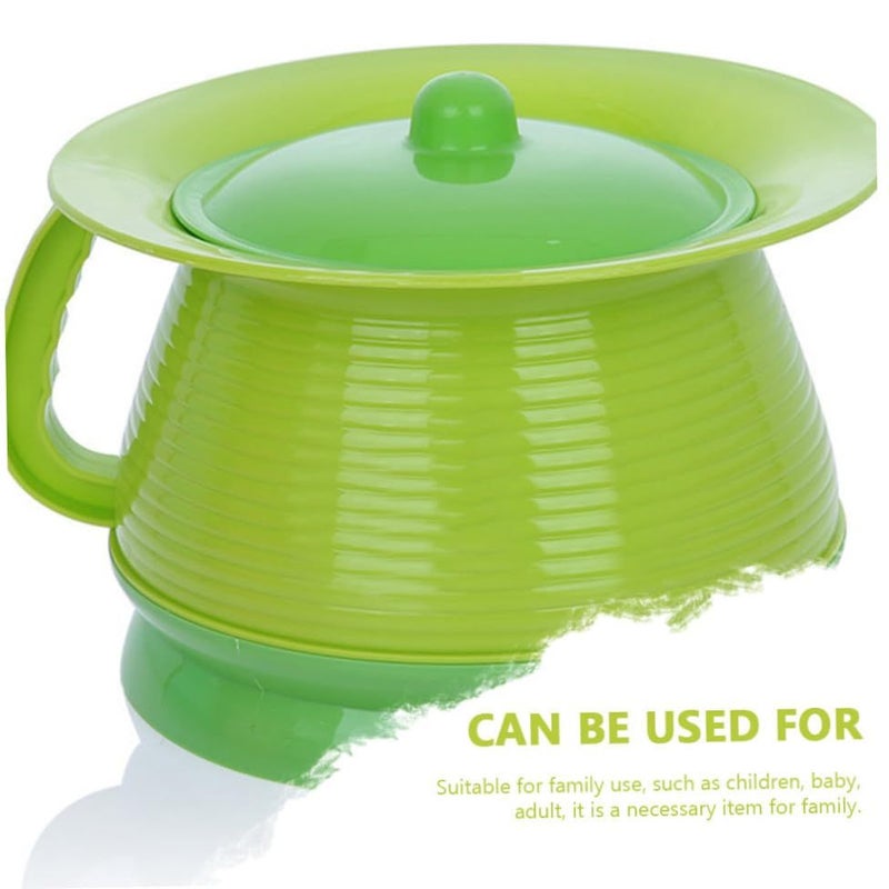 Portable Plastic Potty with Lid Lightweight Chamber Pot for Adults Kids Easy to Clean Non Slip Handle - Image 4