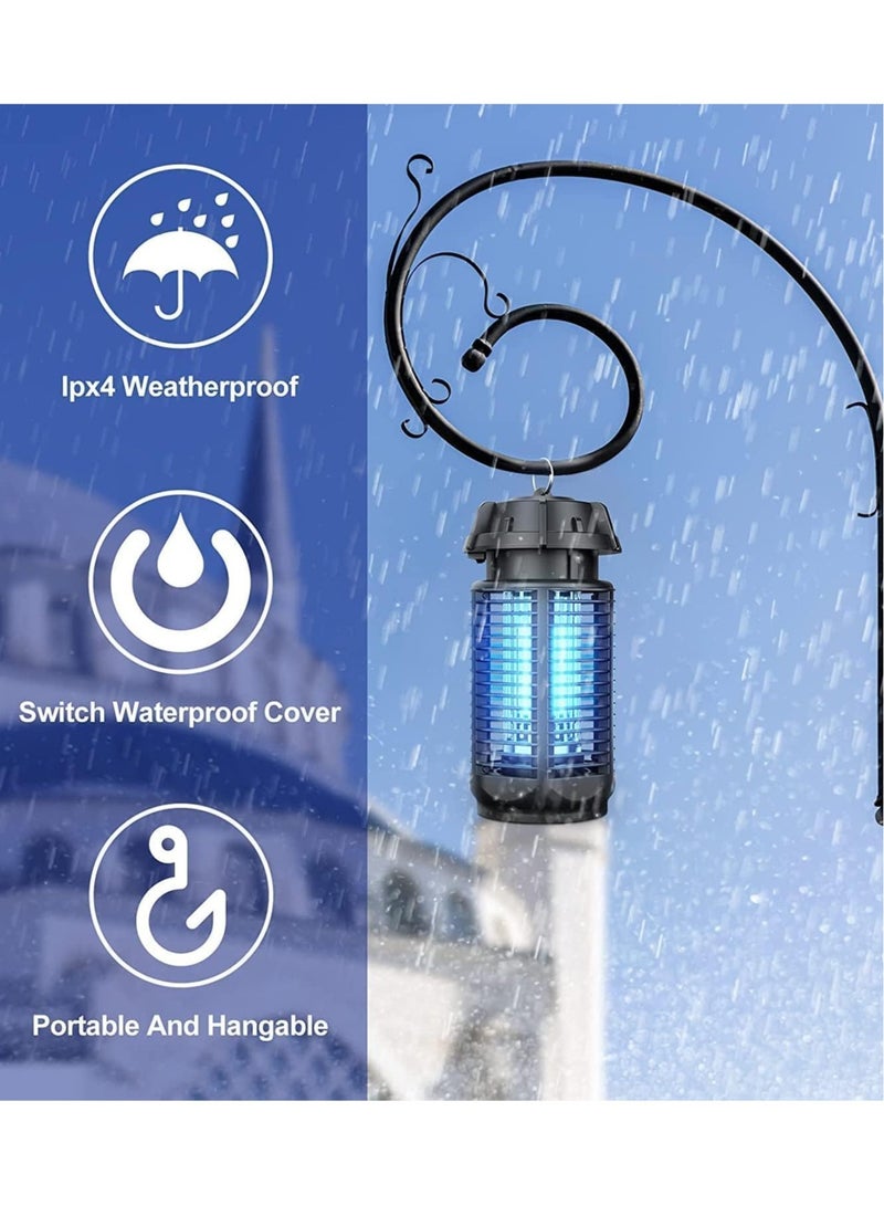 إي وورلد القاتل الكهربائي المحمول للحشرات، مصباح قاتل البعوض بالأشعة فوق البنفسجية 20 واط مع تغطية 360 درجة للاستخدام داخليًا وخارجيًا، آمن وغير سام وصديق للبيئة. متوفر في عبوة واحدة وعبوة من اثنين. - Image 5