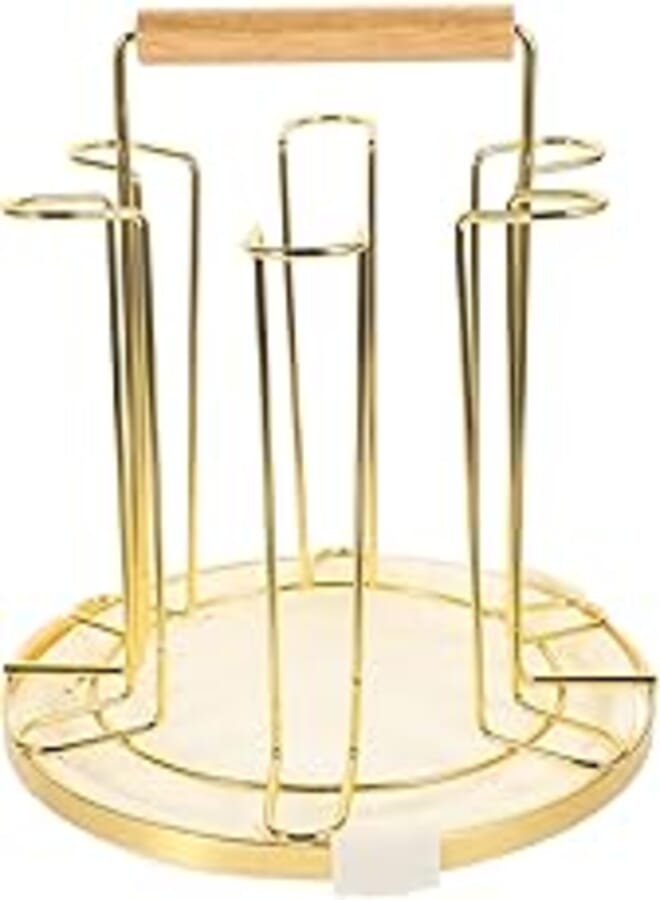 FOMIYES Cup Holder Cup Drying Stand Mug Tree Metal Bracket Drinking Glass Drying Rack Iron Cup Drying Rack Plates Drying Stand Metal Stand Storage White Wood Household Products
