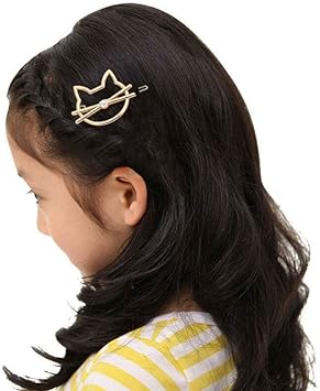 minkissy 4pcs Cat Hair Clips for Women Metal Hair Clips Hollow Cat Golden Sliver Hair Barrettes Cat Shaped Hair Clips for Women Girls - Image 4