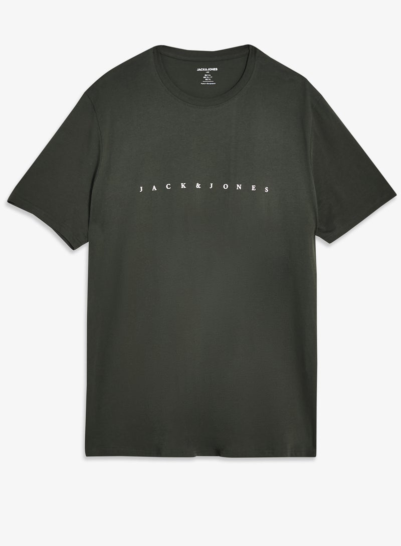 JACK & JONES Plus Size Logo Crew Neck T-Shirt - Image 1