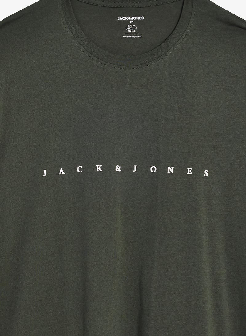 JACK & JONES Plus Size Logo Crew Neck T-Shirt - Image 3