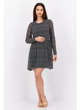 Pepe Jeans Women Allover Print Mini Dress, Black  - Image 4