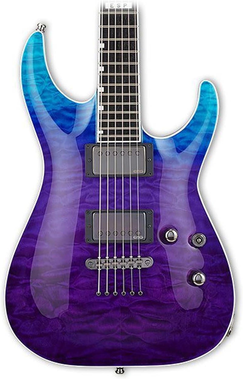 ESP 6 String E Horizon NTII Electric Guitar with Case BluePurple Gradation Right EIIHORNTIIBPG - Image 1