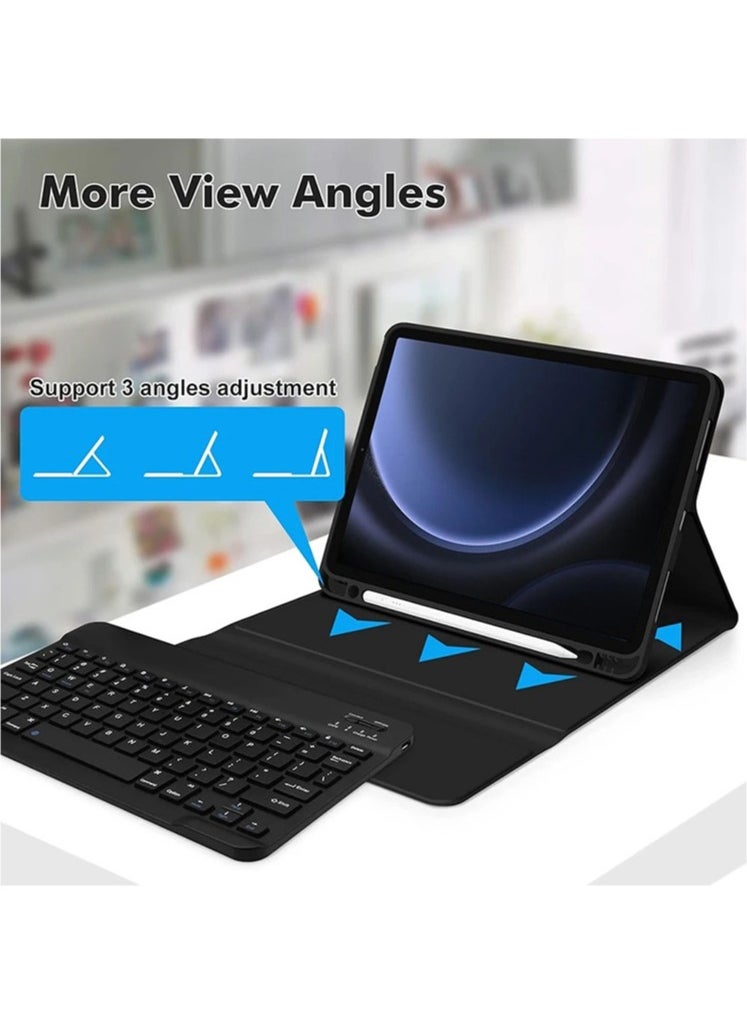 Captaintech Slim Magnetic Detachable Bluetooth Keyboard Case for Samsung Galaxy Tab A9+/A9 Plus 5G 11-Inch (2023, SM-X210/X216/X218)  - Image 2