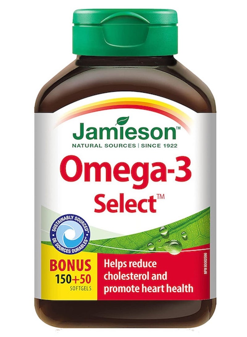Jamieson Omega-3 Select 1,000 mg 150+50 Softgels