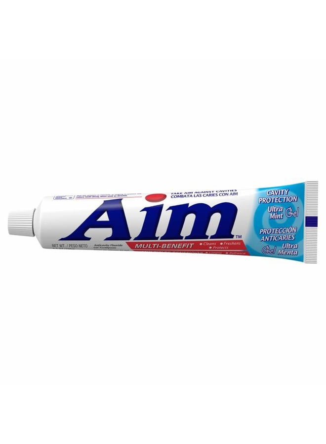 Aim Cavity Protection Anticavity Fluoride Toothpaste, Ultra Mint Gel, 6 Oz (Pack of 6) - Image 2