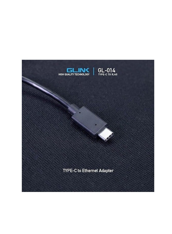 جلينك شاحن جي ال 014 USB نوع C الى ار جيه 45 جيجابت ايثرنت 10/100/1000 ميجابت في الثانية من جلينك، متوافق مع جالكسي اس 22 الترا، ايباد برو 2020، ماك بوك برو، كروم بوك بيكسل، ديل اكس بي اس 13 -هيكل الومنيوم - Image 3