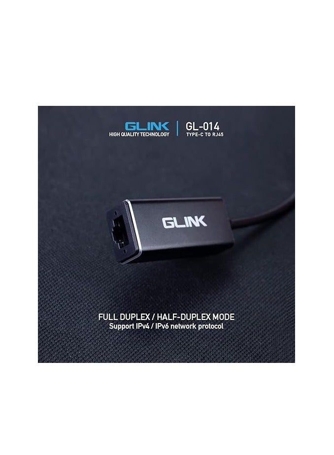 جلينك شاحن جي ال 014 USB نوع C الى ار جيه 45 جيجابت ايثرنت 10/100/1000 ميجابت في الثانية من جلينك، متوافق مع جالكسي اس 22 الترا، ايباد برو 2020، ماك بوك برو، كروم بوك بيكسل، ديل اكس بي اس 13 -هيكل الومنيوم - Image 5