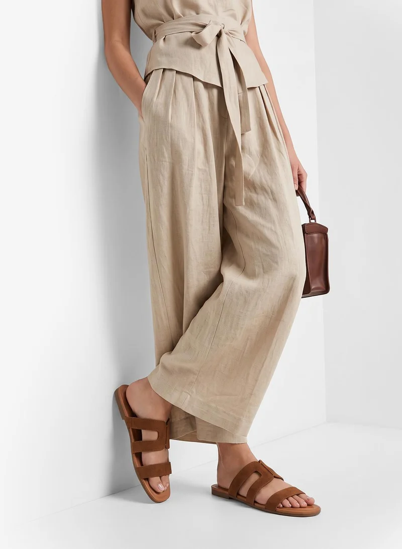Call it Spring COGNAC Harleey Slip On Sandals for Women | Best Price UAE