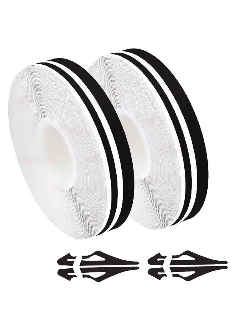 KASTWAVE Car Pinstriping Tape  Vinyl Pin Striping Decals DIY Stickers Glossy, 2pack Stripe Decals Car Stickers for Motorcycle Home Door Musical Instrument 32Ft, 9.8m, Black  - Image 1