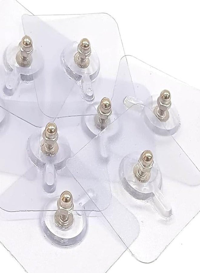 ONE POINT COLLECTIONS Clear Adhesive Wall Hooks, Transparent Reusable Sticky Hooks for Home, Kitchen, Bathroom, 10 Pack - Image 2