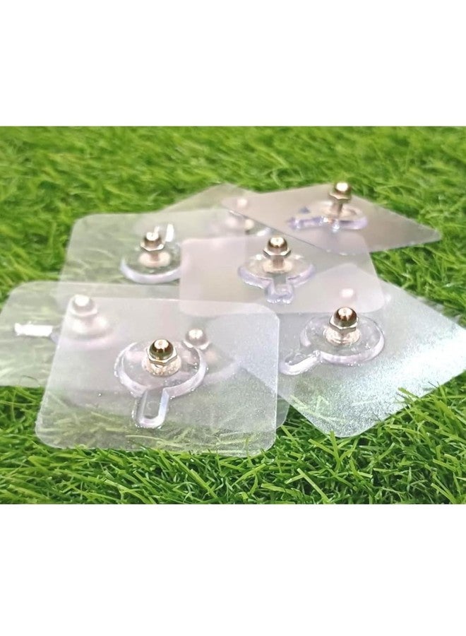 ONE POINT COLLECTIONS Clear Adhesive Wall Hooks, Transparent Reusable Sticky Hooks for Home, Kitchen, Bathroom, 10 Pack - Image 1