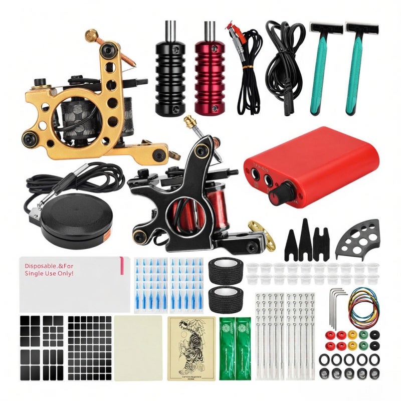Tattoos Kit Compact Size Tattoos Machine Set - Adjustable Design Professional Tattoos Tool for Long-Lasting Effect - Image 1