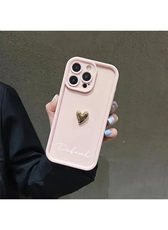 غطاء حروف مخصص للاسم لهاتف iPhone 15 Plus بألوان مختلطة مقاوم للصدمات وناعم - Image 1