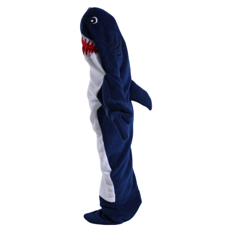 Dolphin Sleeping Bag Adult Tv Blanket Office Sleepsuit Wearing Blanket Winter Warm Shark Hooded Cartoon Sleepsuit - Image 1