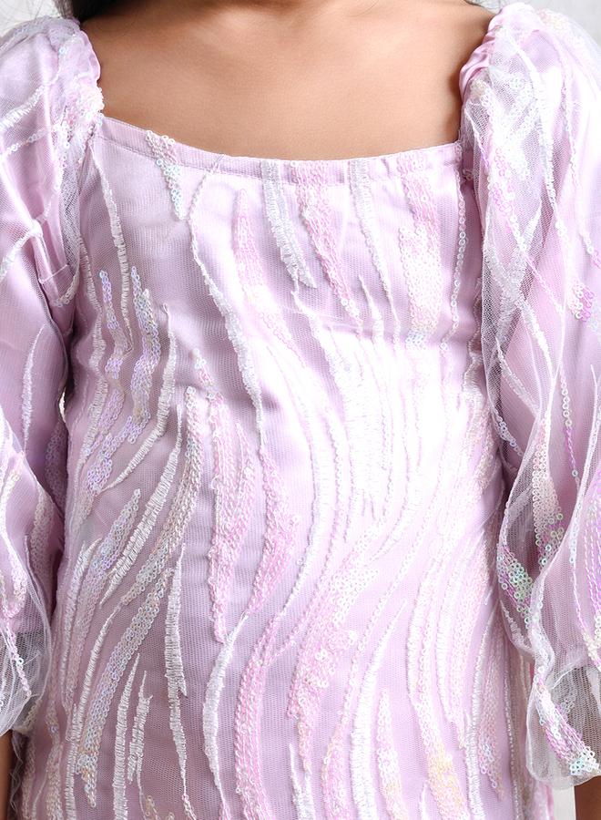 بيلا مودا فستان بأكمام أورجانزا - Image 3