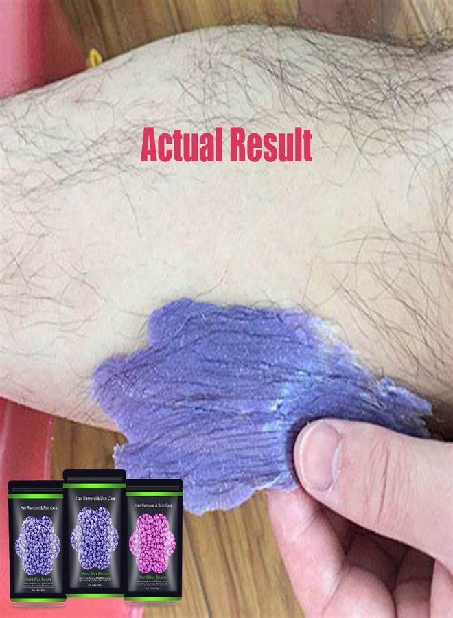 Auperwel Wax Beads for Hair Removal 10.5oz (300g), Auperwel Hard Wax Beads Beans for Sensitive Skin Brazilian Waxing, Face, Bikini, Eyebrow, Legs, Painless for Women Men, 3 packs Kit with 10 Sticks - Image 4