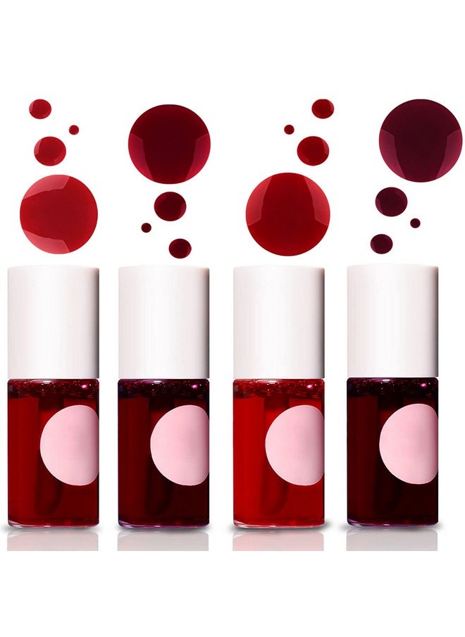 LemonSac - Lip Tint Stain Set, Lemonsac Velvet Lip Tint Watery Lip Stain, Moisturizing Waterproof Mini Liquid Lipstick,Plump Lip Gloss Long-Lasting Korean Matte Lip Tint Non-Sticky Tinta De Labios (4Pcs) - Image 1