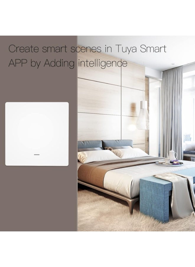 MOES ZigBee Smart Scene Switch Button, Require MOES HUB, Battery Powered (NO Included) Scene Controller for Smart Home Automation 1Gang White - Image 4